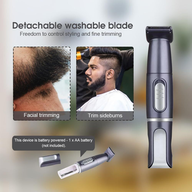 2 in 1 Waterproof Nose Hair Trimmer Portable Remover Eyebrow Clippers Cordless