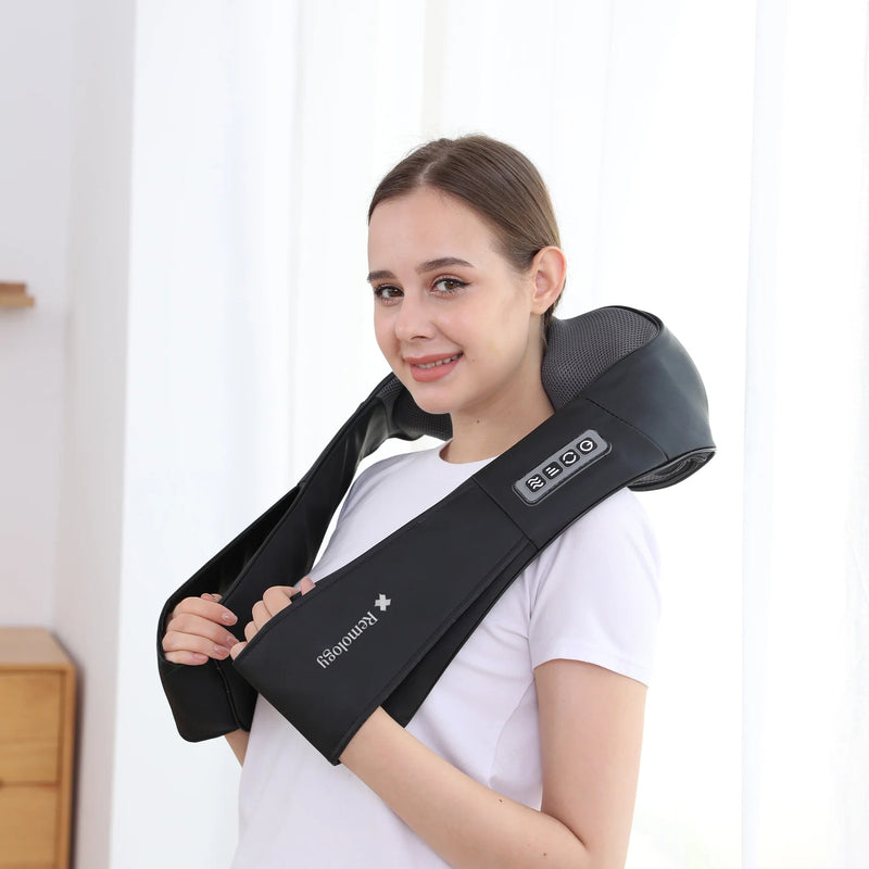 Remology Heated Shiatsu Handsfree Premium Neck Shoulder Massager Massaging