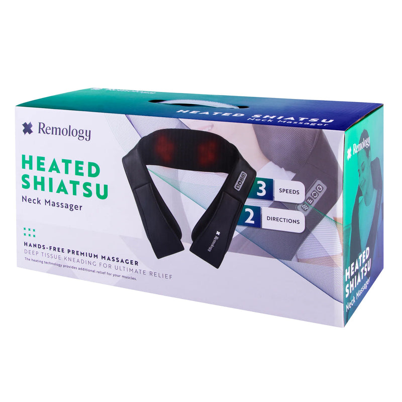 Remology Heated Shiatsu Handsfree Premium Neck Shoulder Massager Massaging