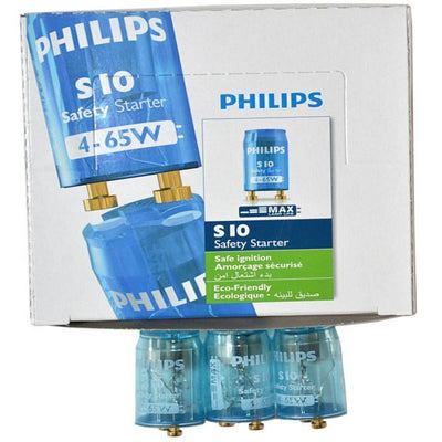 Philips S10 Safety Starters for Fluorescent Lamps Lights - 4 Boxes of 25