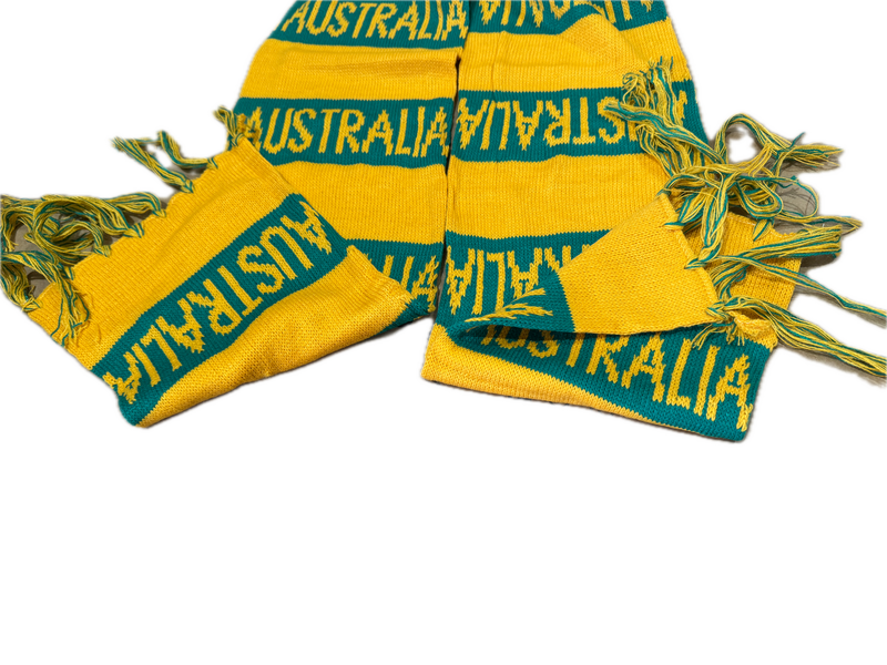 Australia Scarf Olympics Soccer Football Team Supporter Green & Gold Yellow