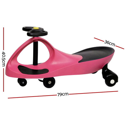 Rigo Kids Ride On Swing Car  - Pink