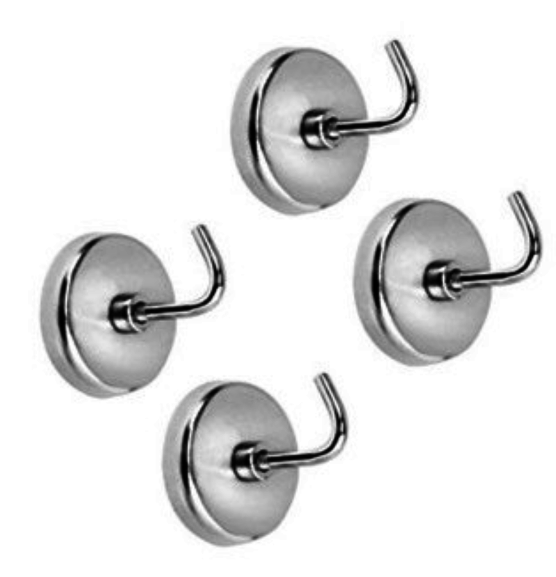 4x Strong Magnetic Hook Hanger Holder Heavy Duty Neodymium 3.7kg