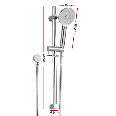 Handheld Shower Head Wall Holder 4.7'' High Pressure Adjustable 3 Modes Chrome