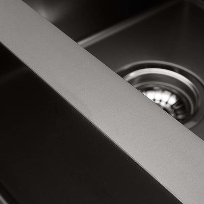Cefito Kitchen Sink 77X45CM Stainless Steel Basin Double Bowl Black