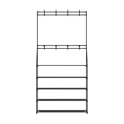 Artiss Shoe Rack Hall Tree 16 Pairs Black