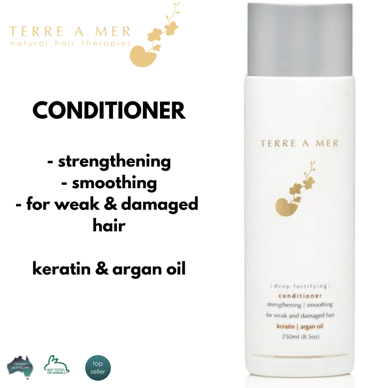 2x 250ml TERRE A MER Deep Fortifying Keratin Hair Conditioner Strengthening