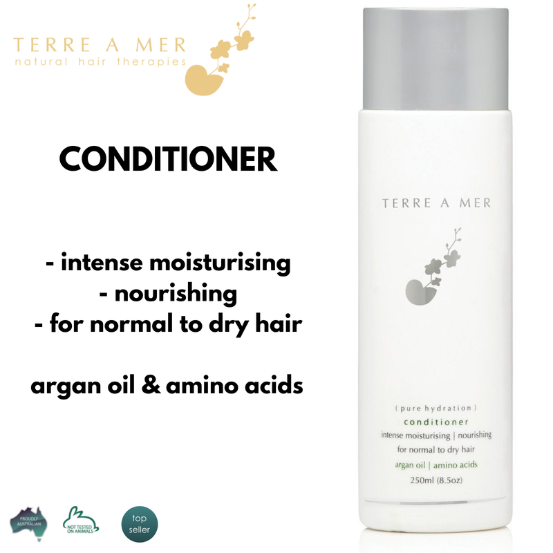 TERRE A MER Pure Hydration Hair Conditioner Hydrate Normal Dry Argan Oil 250ml