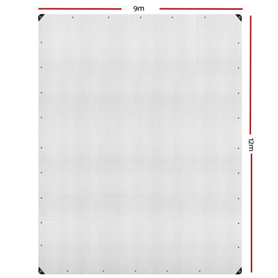 Instahut Tarp Tarpaulin 9x12m Canvas Heavy Duty Camping Cover Clear