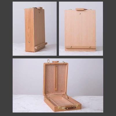 Portable Folding Easel Art Drawing Painting Wood Table Desktop Box Board