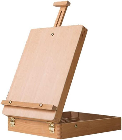 Portable Folding Easel Art Drawing Painting Wood Table Desktop Box Board