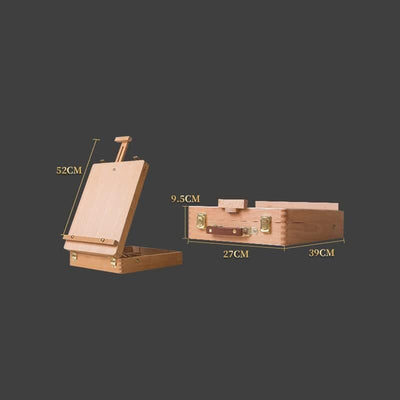 Portable Folding Easel Art Drawing Painting Wood Table Desktop Box Board