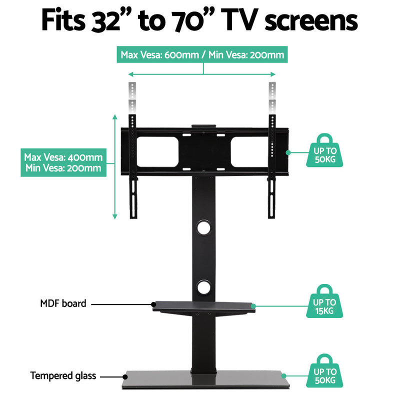 Artiss TV Stand Mount Bracket for 32"-70" LED LCD 2 Tiers Storage Floor Shelf