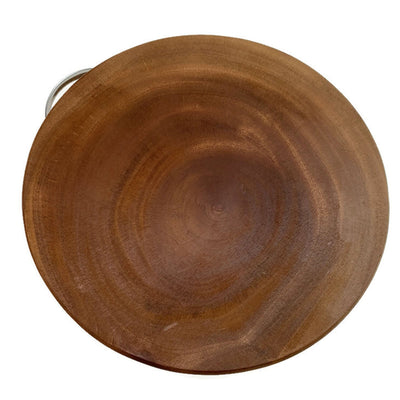 39cm Hard Wood Hygienic Round Cutting Wooden Chopping Board Natural Kitchen