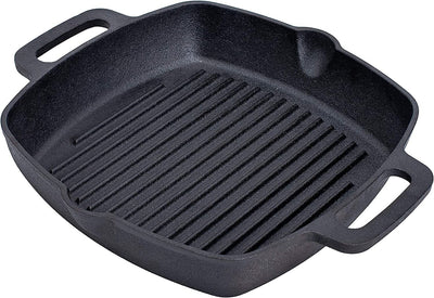 Cast Iron Square Grill Pan Steak Frying Gas Induction Cooker Wok