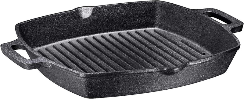 Cast Iron Square Grill Pan Steak Frying Gas Induction Cooker Wok