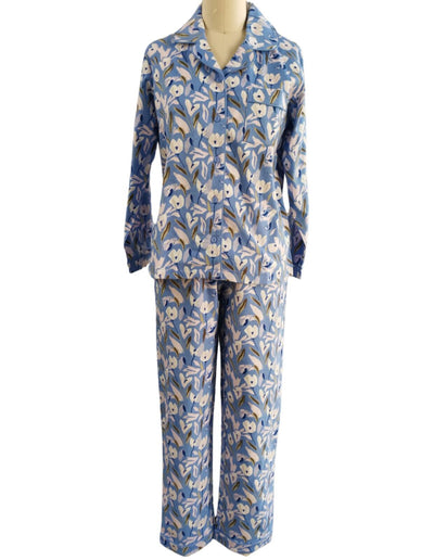 Womens FLANNELETTE PYJAMAS 100% Cotton PJs Set Top Pants Ladies Flannel PJ