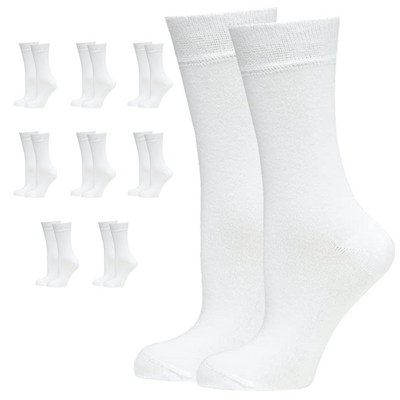 9 Pairs BAMBOO SOCKS Crew Natural Eco Healthy Enviro Unisex Work Business BULK