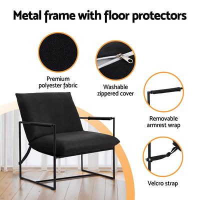Artiss Armchair Lounge Chair Sling Black
