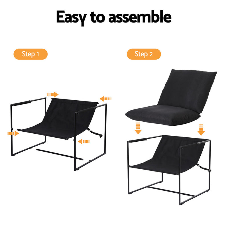 Artiss Armchair Lounge Chair Sling Black