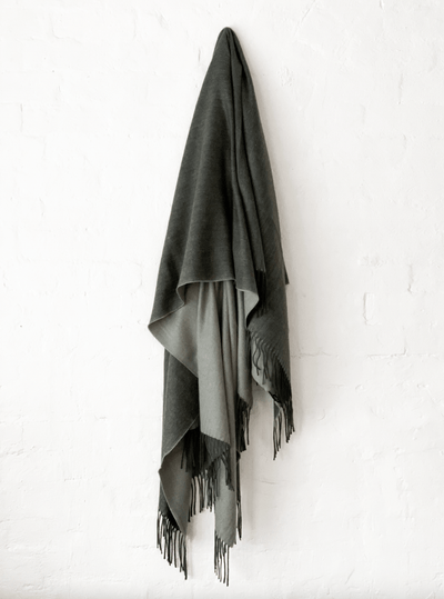 LM Home Cashmere Mix Throw - Eucalyptus/Gum