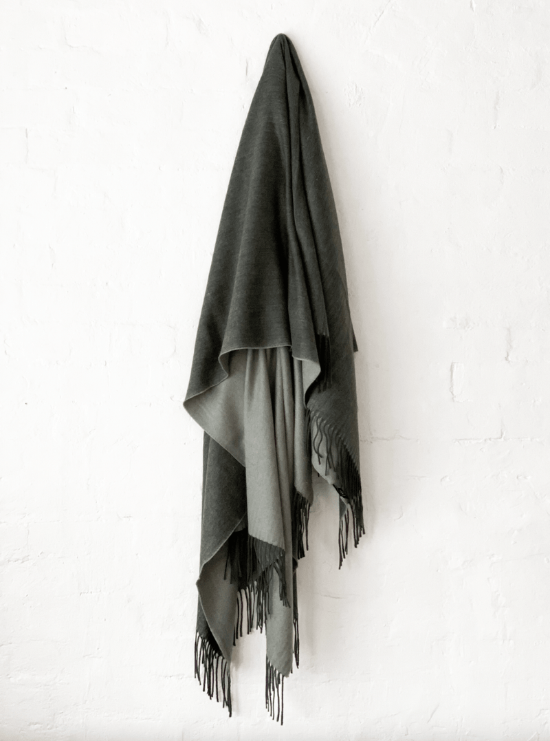 LM Home Cashmere Mix Throw - Eucalyptus/Gum