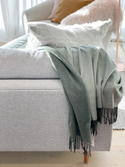 LM Home Cashmere Mix Throw - Eucalyptus/Gum