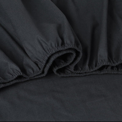 Elan Linen 100% Egyptian Cotton Vintage Washed 500TC Charcoal 50 cm Deep Mega King Bed Sheets Set