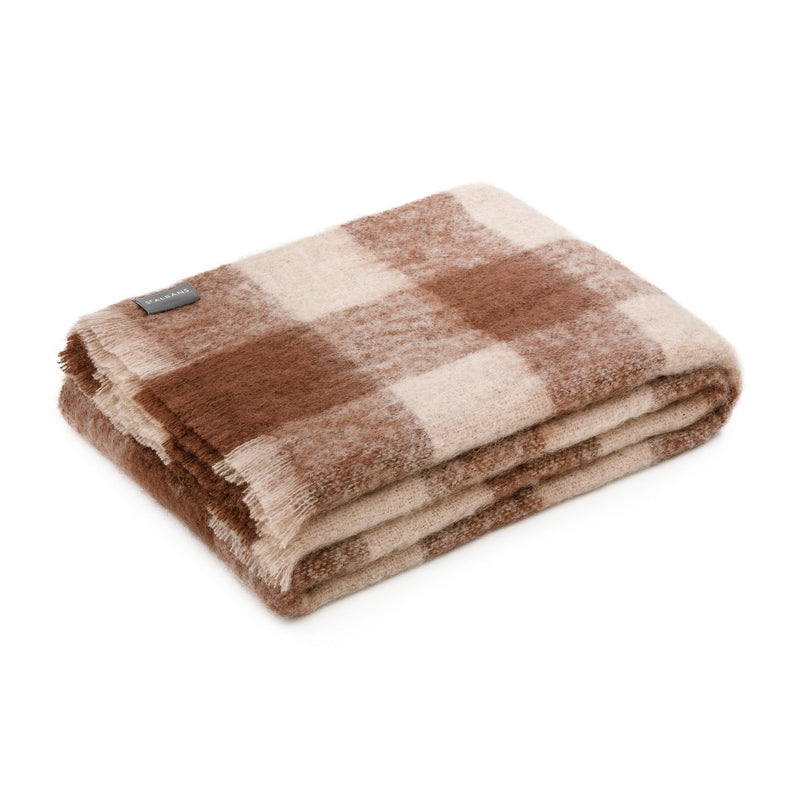 Mohair Mocha Check Knee Rug by St Albans