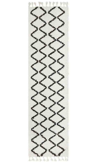 Saffron 11 White Runner by Rug Culture - 400X80CM - RUNNER