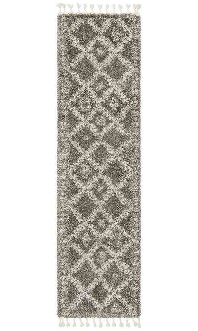 Saffron 33 Grey Runner by Rug Culture - 300X80CM - RUNNER