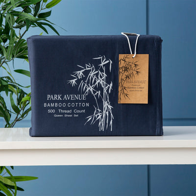 Bamboo Cotton 500 Thread Count Indigo Sheet Sets by Park Avenue King Single