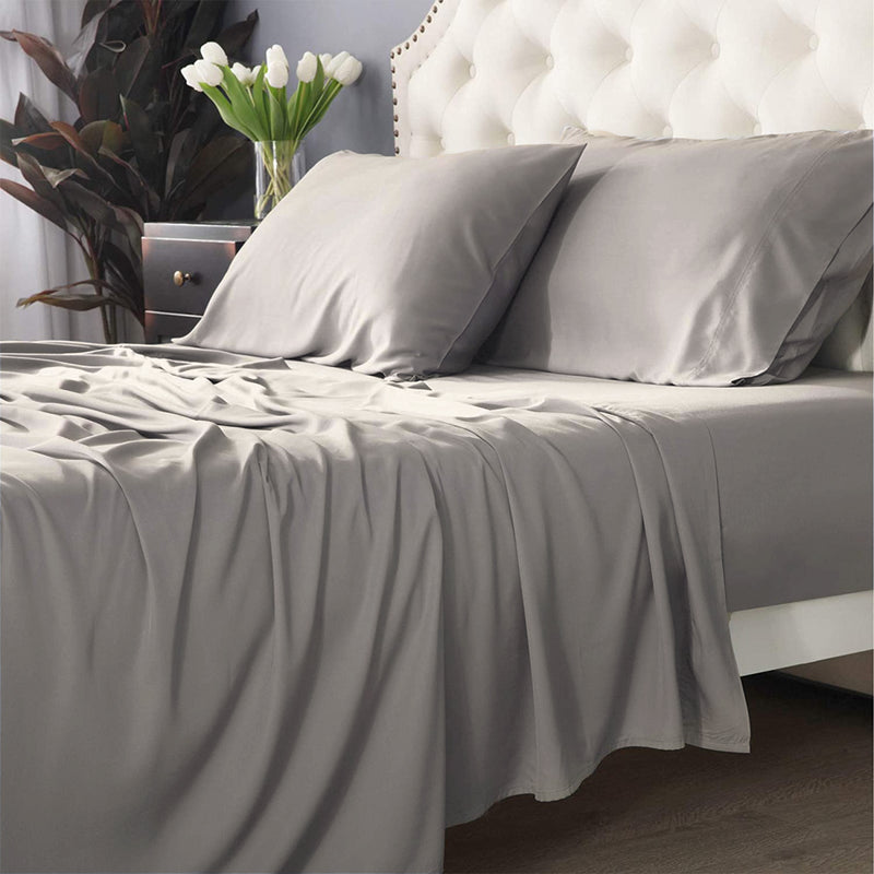 Bamboo Cotton 500 TC Pewter Sheet Set by Park Avenue Long Single