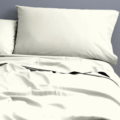 Natural Cotton 500 Thread Count Ivory Sheet Set by Park Avenue Single