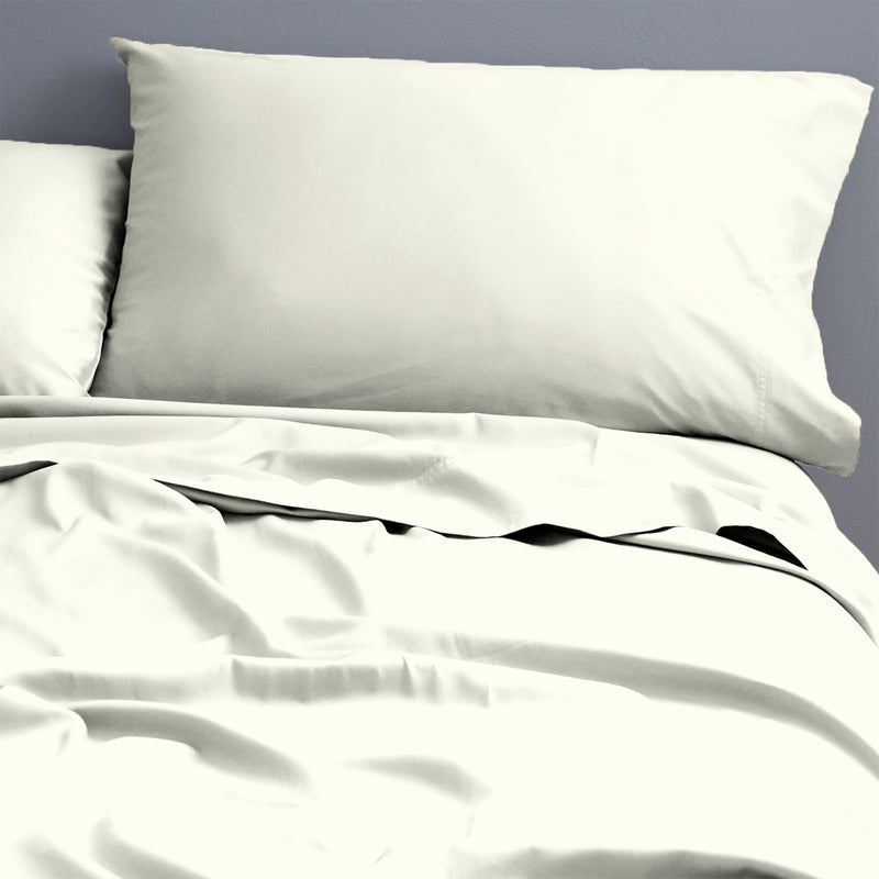Natural Cotton 500 Thread Count Ivory Sheet Set by Park Avenue Single