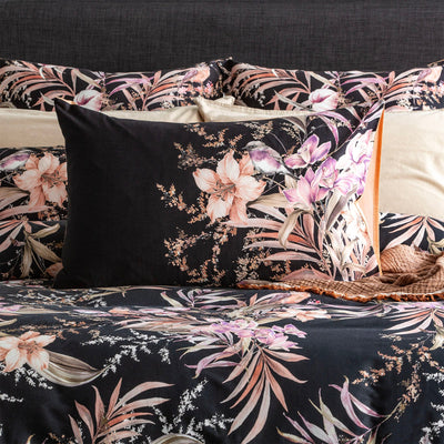 300 TC Grevillea Cotton Reversible Onyx Quilt Cover Sets by Renee Taylor Queen