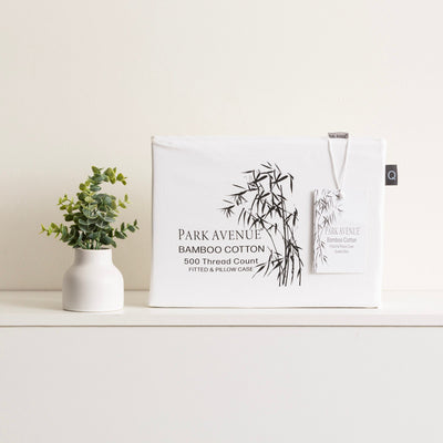 Bamboo Cotton 500 Thread Count White Combo Set by Park Avenue King