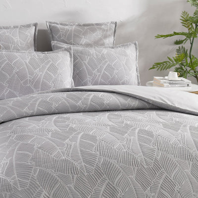 Bengali Jacquard Silver Quilt Cover Set by Renee Taylor Super King