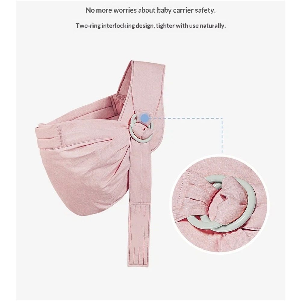 Baby Carrier & Wraps - Soft Adjustable Ring Sling for Newborns & Infants, Multi-Functional Sling for Mom & Dad Support - pink