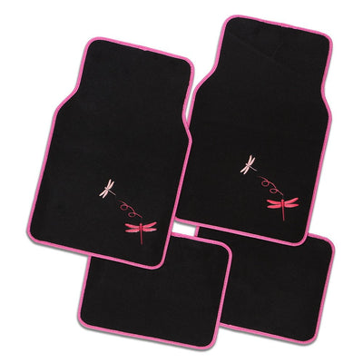 Dragonfly 4-Piece Car Mat - Pink