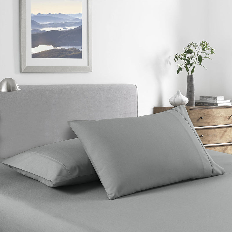 Royal Comfort 2000 Thread Count Bamboo Cooling Sheet Set Ultra Soft Bedding - Single - Mid Grey