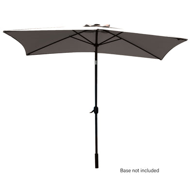 Arcadia Furniture Umbrella 3 Metre Umbrella with Solar LED Lights Garden Yard - Charcoal