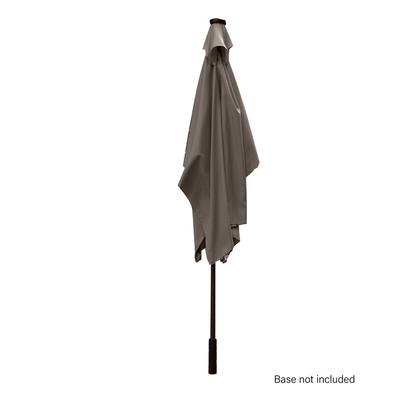 Arcadia Furniture Umbrella 3 Metre Umbrella with Solar LED Lights Garden Yard - Charcoal