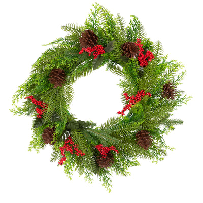 Santa's Helper Pine Cone Christmas Wreath Decor Xmas 50CM