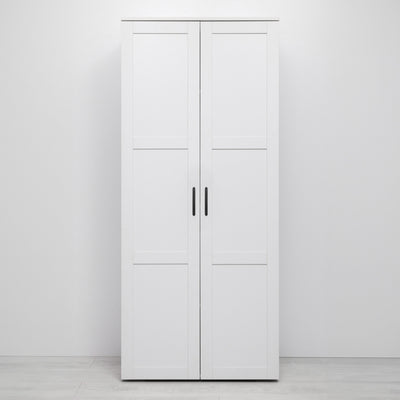 STOCKHOLM STORAGE CUPBOARD HAMPTONS - WHITE - SCANDI BLACK