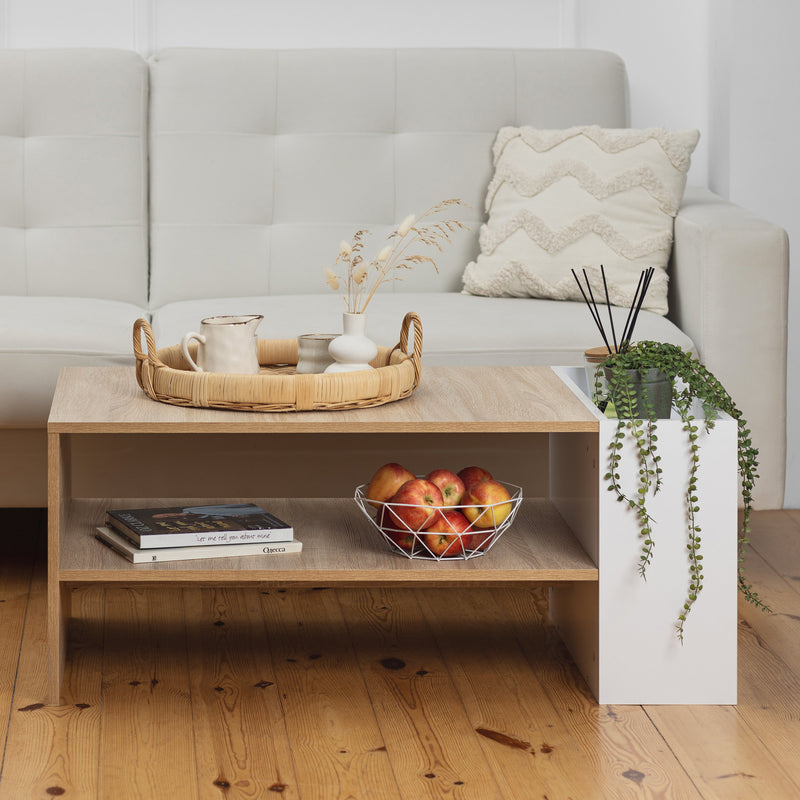 VIENNA COFFEE TABLE - OAK/GHITE