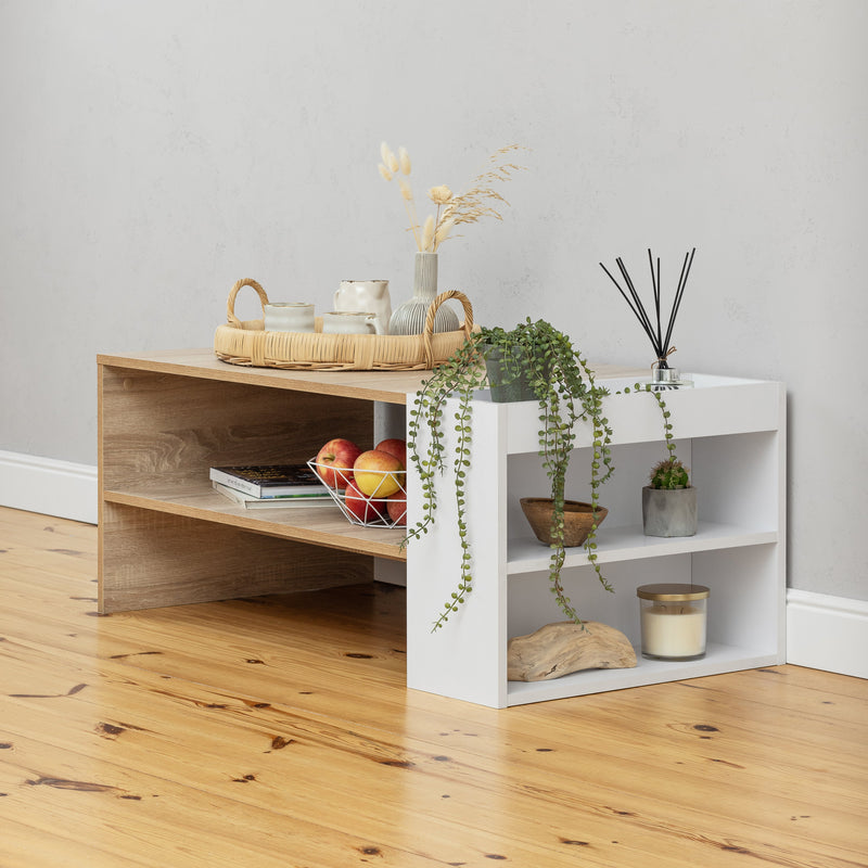 VIENNA COFFEE TABLE - OAK/GHITE