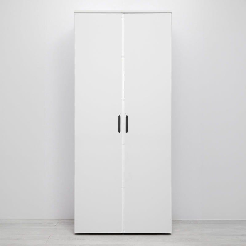 STOCKHOLM STORAGE CUPBOARD SLIM - WHITE - OVAL BLACK