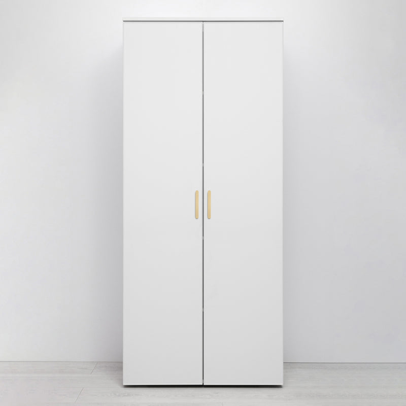 STOCKHOLM STORAGE CUPBOARD SLIM - WHITE - OVAL BRASS