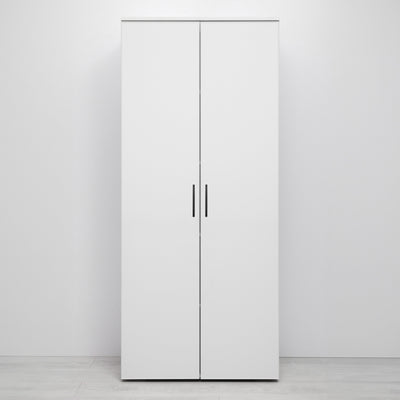 STOCKHOLM STORAGE CUPBOARD SLIM - WHITE - SQUARE BLACK